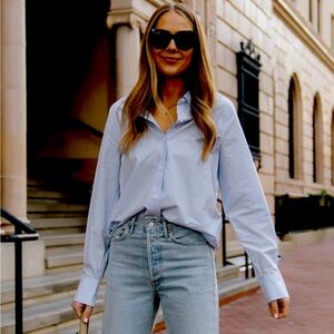 The Kooples Oxford Blue Women’s Button Down Dress Shirt - NWT!